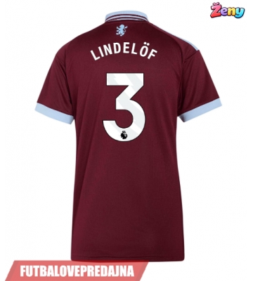 Lacne Ženy Futbalové dres Aston Villa Victor Lindelof #3 2026-27 Krátky Rukáv - Domáci